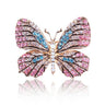 Colorful Rhinestone Alloy Butterfly Brooch Accessory