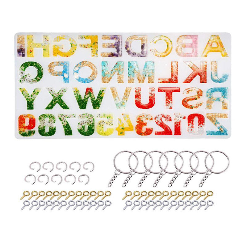 Letter Mould Keychain Epoxy Craft Kit