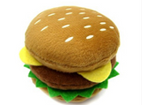 Cute Plush Hamburger Pet Toy