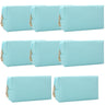 Bridesmaid Proposal Gifts Letter Cosmetic Makeup Bag 8pack for Wedding Bachelorette Party Favors decorations Toiletry Organizer Bag Makeup Case Gift girls(8 Blue)