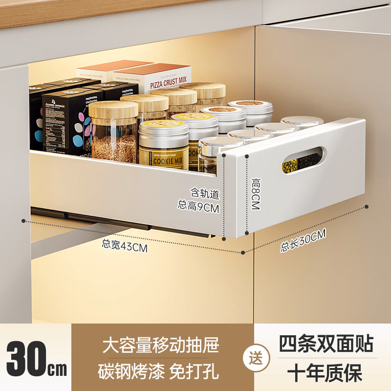 Pull-Out Storage Rack for Kitchen Drawer Organizer
