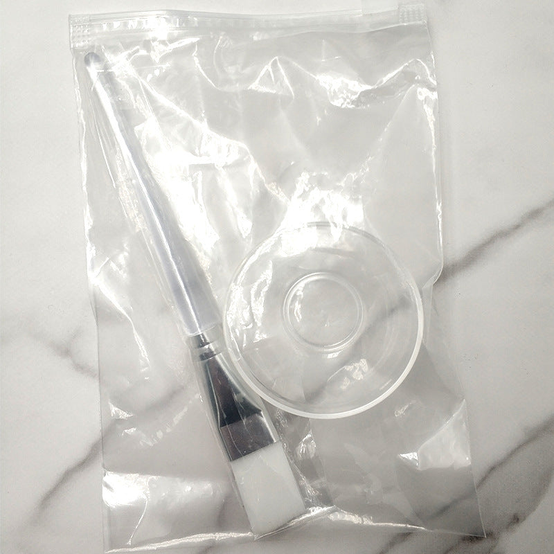 Transparent Mask Bowl Set with Soft Brush (Approx. 6CM)