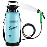 Finderomend Portable Shower for Camping with 7 Spray Modes Hand Press Camping Shower with Removable Hose and Shower Head8L