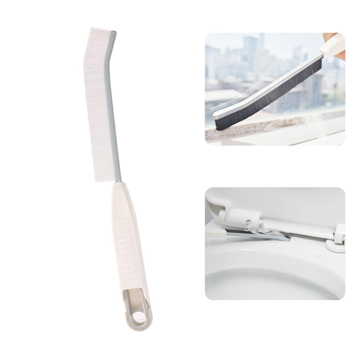 1Pcs Crevice Cleaning Brush Hard Bristle Thin Gap Cleaning Brush Small Cleaning Brush Grout Brush Household Cleaning Brushes Cleaning Tools for Toilet Bathroom Bathtub Sink Window（White）