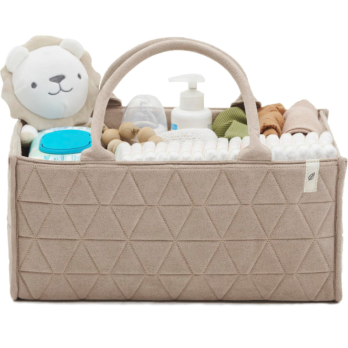 ABCOOD. Baby Diaper Caddy Organizer Soft Nursery Storage Basket for Changing Station Girl and Boy - Baby Registry Must Haves Newborn Essentials - Gift for Baby Shower Car Caddy Organizer (Mink)