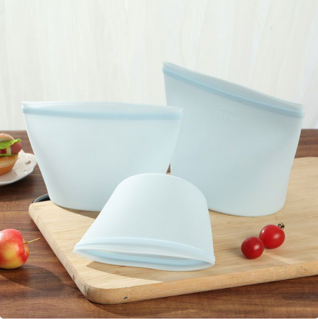 Silicone Food Storage Envelope Bag - Reusable, Food Grade Silicone, Freshness Protection (Multiple Sizes & Colors)