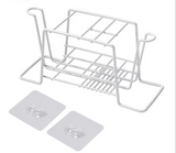 Wall-Mounted Toothbrush Holder with Cup Storage