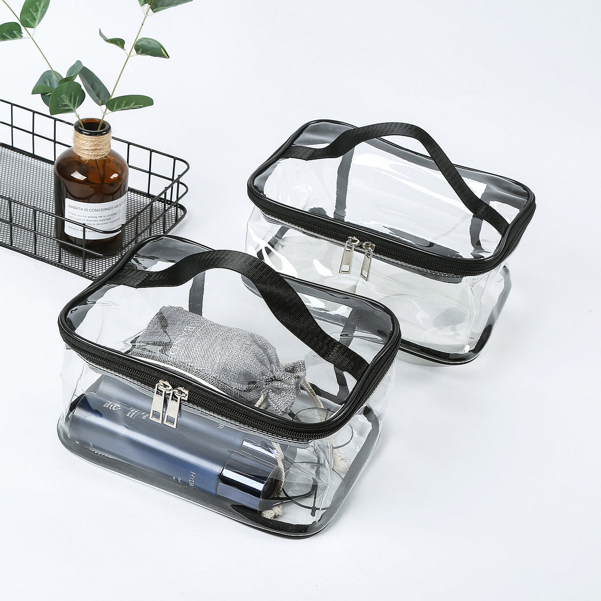 Transparent Portable Makeup and Fitness Bag