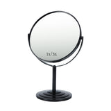 Schliersee 3X Magnifying Vanity Makeup Mirror Double Sided 7 Inch 1X/3X Magnification Tabletop Mirror Black