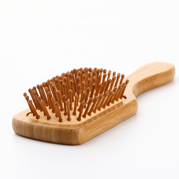 Wooden Comb and Cushion Brush Set