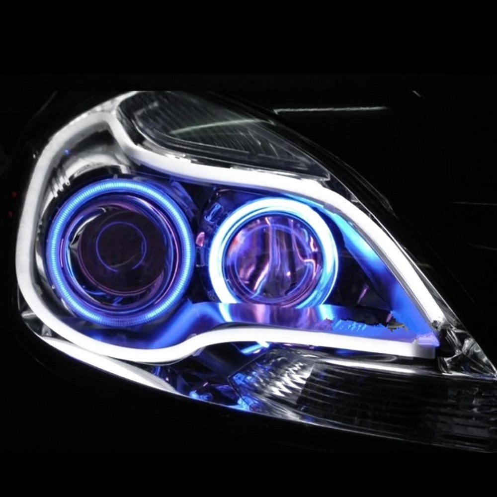 LED Car Eyelash Lights with Soft Rubber Design