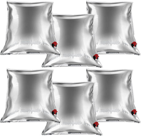 6 Pcs 32 Gallon Camping Water Storage Containers 5.3 Gallon/ 20L Water Bladders Collapsible Emergency Water jug for Camping with Spigot Aluminized for Outdoor Hiking Camping Fishing