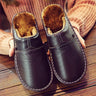 Home Cotton Slippers with Genuine Leather Sole