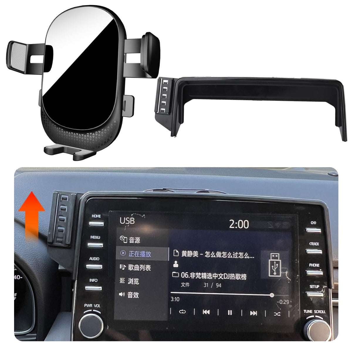 Car Phone Holder for Toyota Avalon Auto Accessories[Special Vehicle Installation，only for 2019-2022 Avalon，Non Universal][Auto Lock Hands Free Cell Phone Mount Car fits for iPhone & All Smartphones]