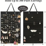 Felt Hanging Jewelry Organizer - Foldable Storage Bag