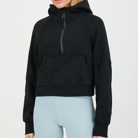 Women's Thickened Fleece Sports Jacket for Yoga Fitness
