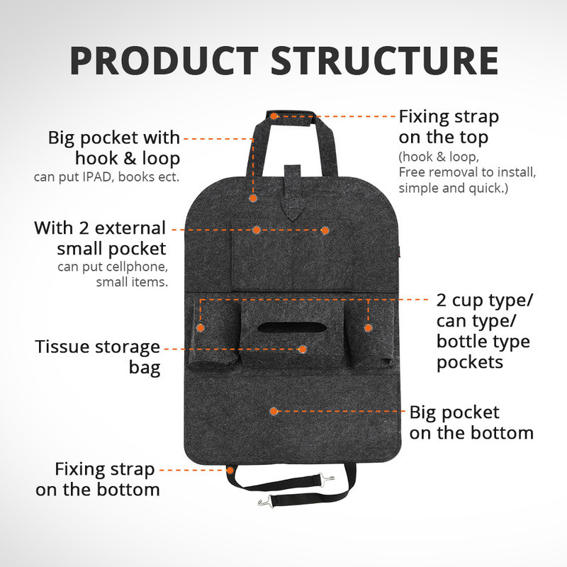 Multi-Functional Car Seat Back Storage Bag