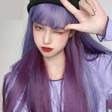 Gradient Long Straight Hair Wigs for Women