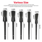 5PC Car Detailing Brush Kit Boar Hair Vehicle Auto Interior For Wheel Clean Sets