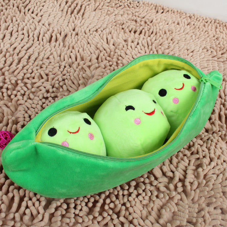 Plush Toy Pea Pod Pillow Cushion