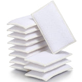 Gandeer 12 Pcs Interior Scrubbing Sponge for Leather Plastic Car Microfiber Kitchen Sponge Household Cleaning Sponges Double Sided Dish Sponge Cleaning Kit White