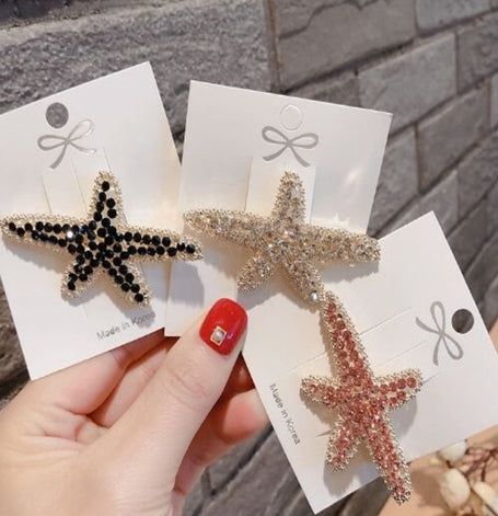 Starfish Hair Clip with Rhinestones