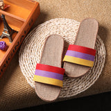 Linen Slippers for Couples - Summer Home Footwear