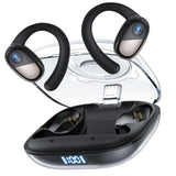 Selouj Open Ear Headphones Bluetooth Headphones Wireless Earbuds with Smart Digital Display Premium Sound IPX7 Waterproof 30H Playtime Ultra-Comfort Lightweight Wireless Headphones
