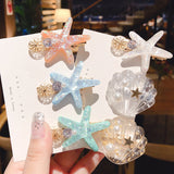 Elegant Starfish Hairpins for Girls - Summer Accessories