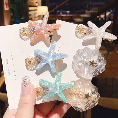 Elegant Starfish Hairpins for Girls - Summer Accessories