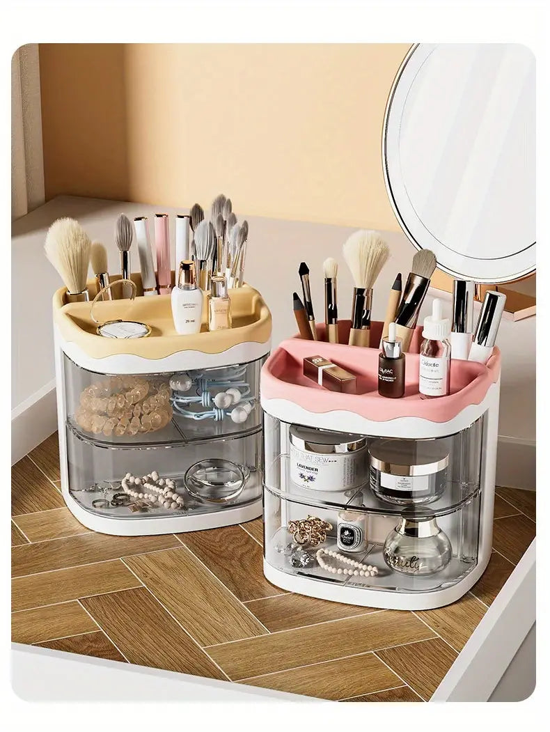 Cute Multi-color Transparent Pen Holder for Desk