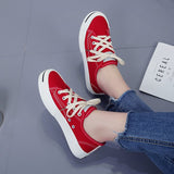 Korean Style Low-Top Cross Strap Canvas Shoes