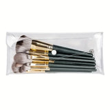 PVC Transparent Cosmetic Organizer Bag with Snap Closure