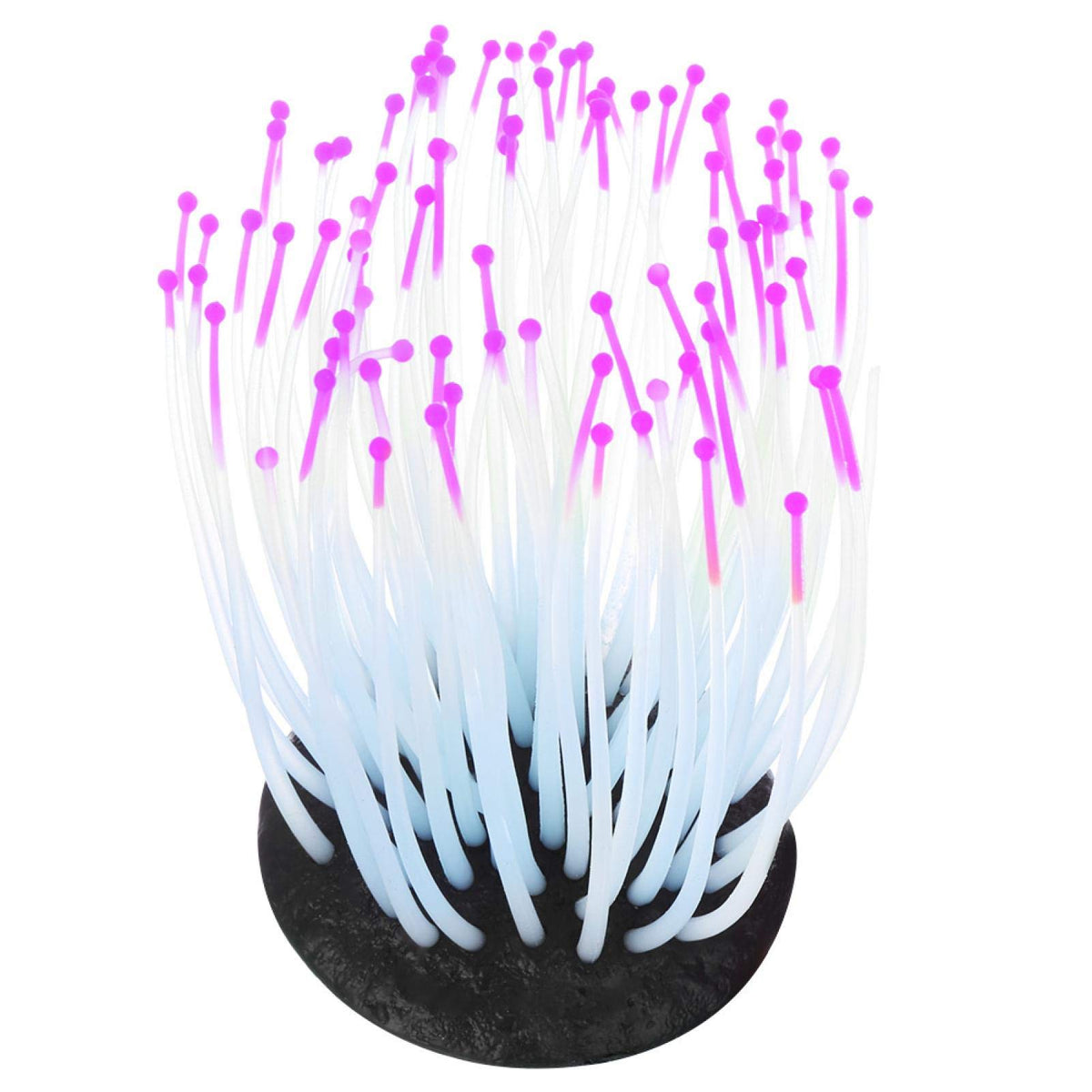 Fdit Artificial Sea Anemone Coral Vivid Plant for Aquarium Underwater Ornament Decor Fish Garden Night Light()