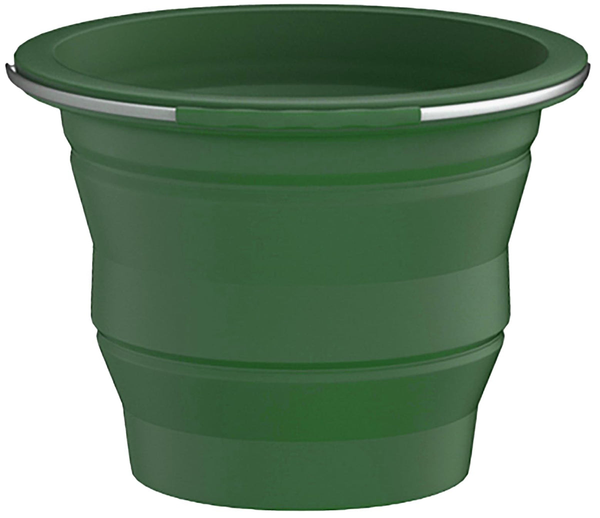 VQIZWELLEE Collapsible Buckets Silicone Bucket Household Cleaning or Car Washing Portable Folding Bucket for Fishing or Camping 2.6 Gallons (10 Liters) Space-Saving Design Round (Green)