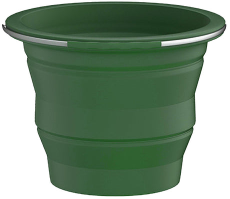 VQIZWELLEE Collapsible Buckets Silicone Bucket Household Cleaning or Car Washing Portable Folding Bucket for Fishing or Camping 2.6 Gallons (10 Liters) Space-Saving Design Round (Green)