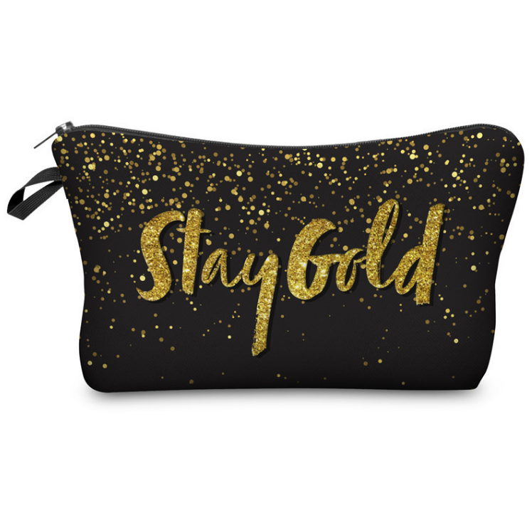 3D Digital Printing Shiny Letter Cosmetic Bag