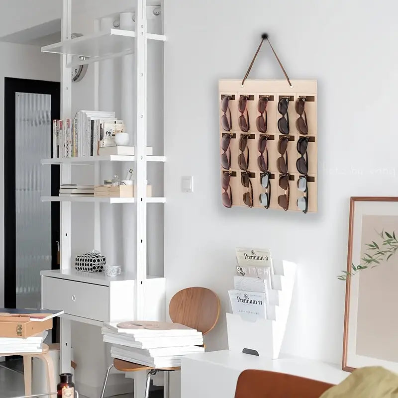 Wall Mounted Felt Sunglasses Storage Organizer (1pc)