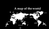 World Map Wall Sticker for Home and Office Decor