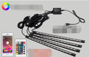 Car Interior Atmosphere Light, 5V USB & 12V Music Control