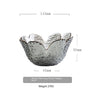 Japanese Hammered Petal Glass Bowl Plate Set