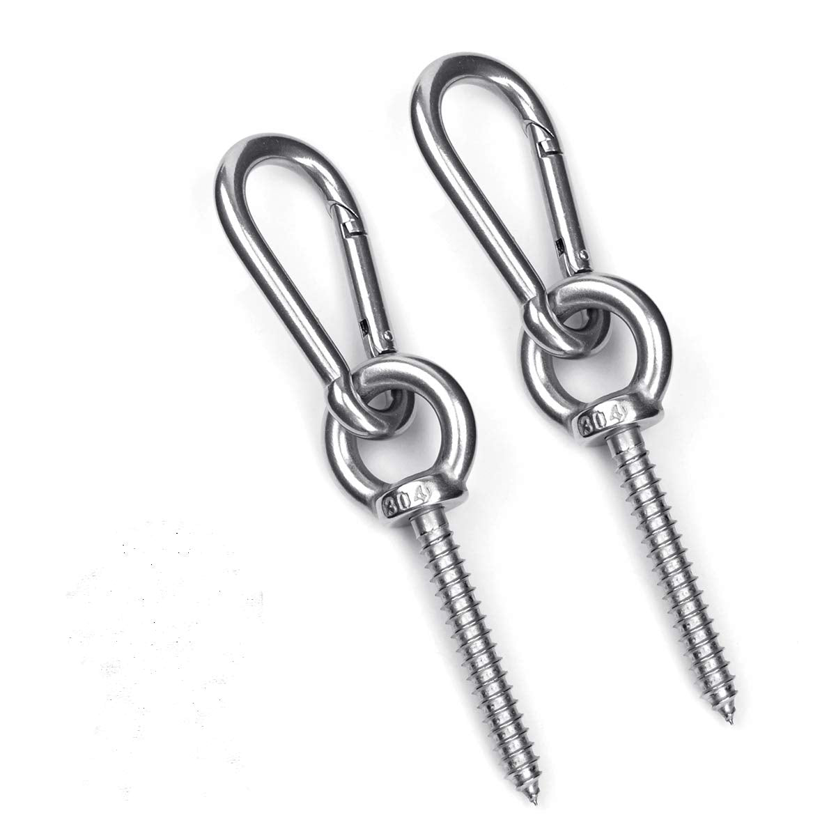 Hammock Hanging Kit Load Capacity 1400 LBS Stainless Steel Hammock Hooks Heavy Duty Carabiner Set for Hammock Yoga Swing Chair Indoor Outdoor Hammock Hook for Wall Trees