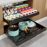 FENGBIAO Pull Out Cabinet Organizer Expandable(12.4"-20.4") Drawer Organizer Pull out Drawers Fixed with Adhesive Nano Film Slide out Cabinet Organizer Drawer Storage for Kitchen Pantry Bathroom