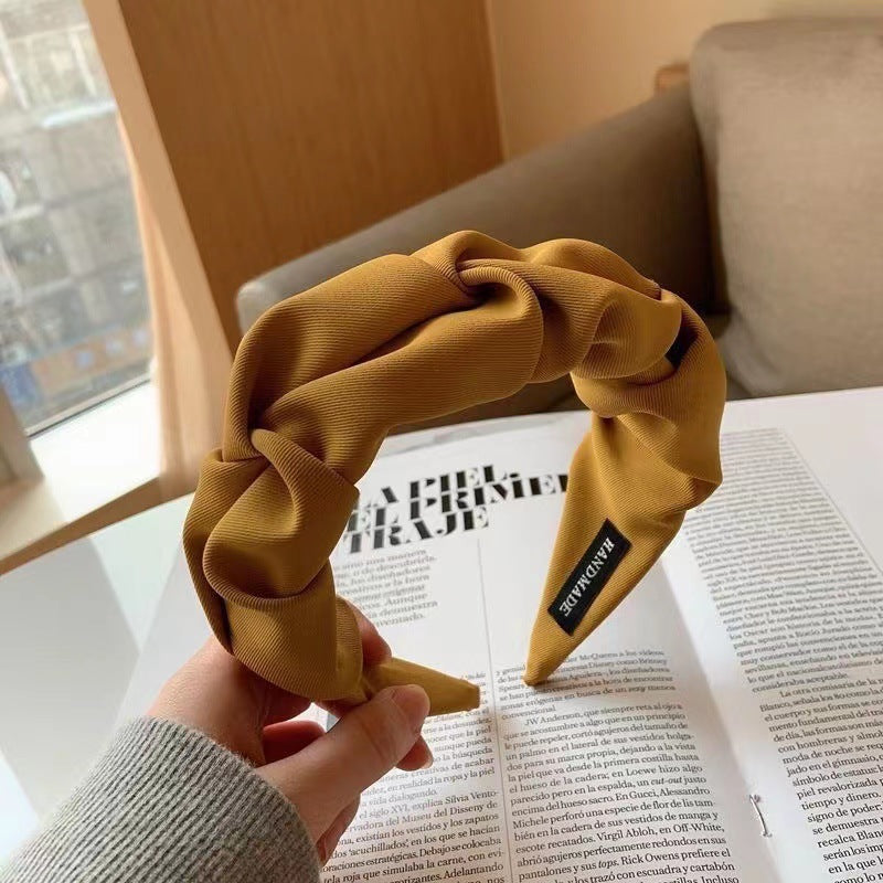 Wide Edge Cloth Hair Band for Women - Retro Style Accessory