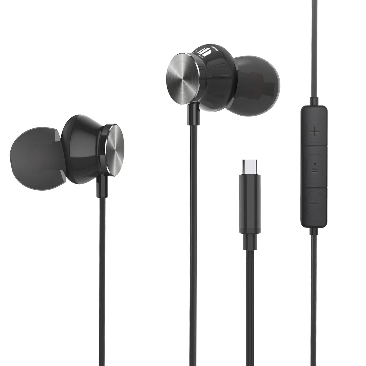 USB C Headphones for iPhone 15 USB C Earphones Wired Earbuds Stereo Noise in-Ear Headphones reductionUSB C Headphones with Mic&Volume Control compatible for Samsung Galaxy S23 Ultra S22 S21 A53 A54