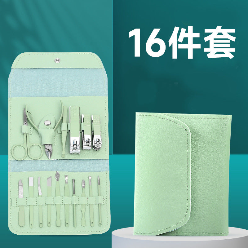 16-Piece Premium Stainless Steel Nail Care Set