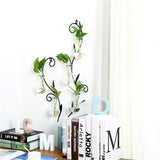 Iron Art Wall Planter with Transparent Glass Vase