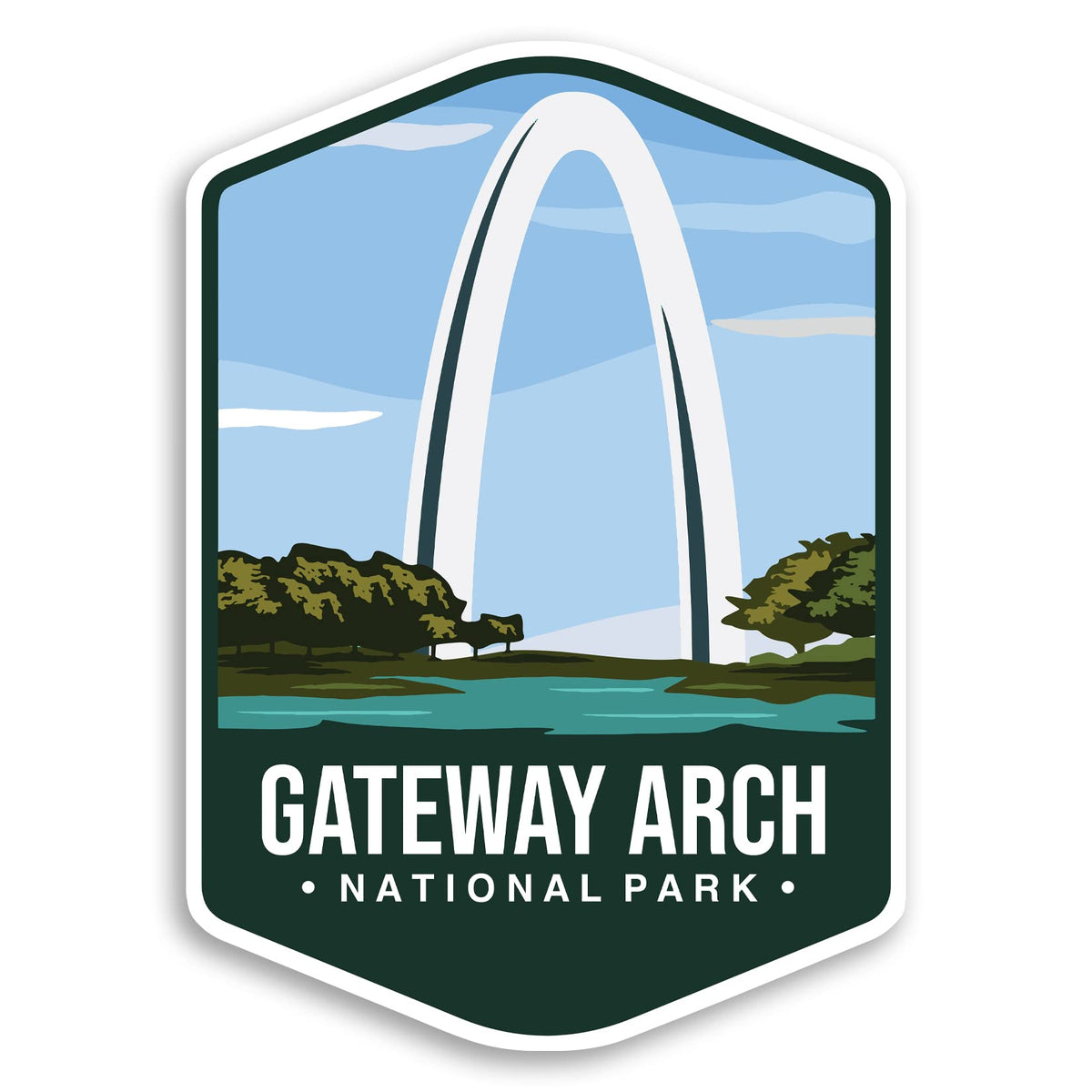 Gateway Arch National Park Sticker Decal Notebook Car Laptop 4"x5.5" (Color)