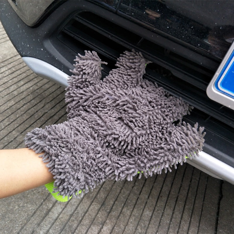 Chenille Double-sided Car Wash Gloves for Cleaning
