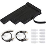 70 PCS Reusable Cable Ties with Hook and Loop Multi-purpose Adjustable Cable Management Wire Ties & 10 PCS Cable Labels Cord Organizer for Home Office and Data Centers (4/6/8 Inch Black)